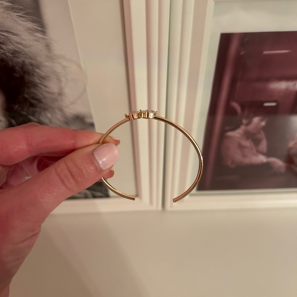 Cubic Zirconia and Gold Plated Bangle - Picture 4 of 4